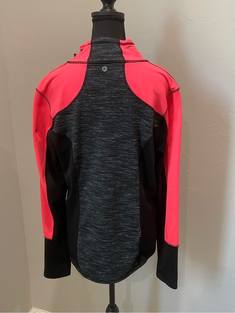Active Life Black Heather Pullover with hot pink accents - Picture 2 of 5